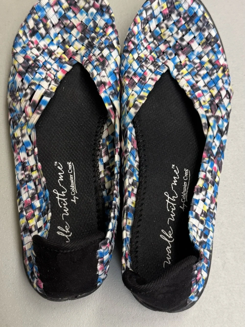 Coldwater Creek Walk with me Multicolor Woven Ballet Flats Shoes size 9